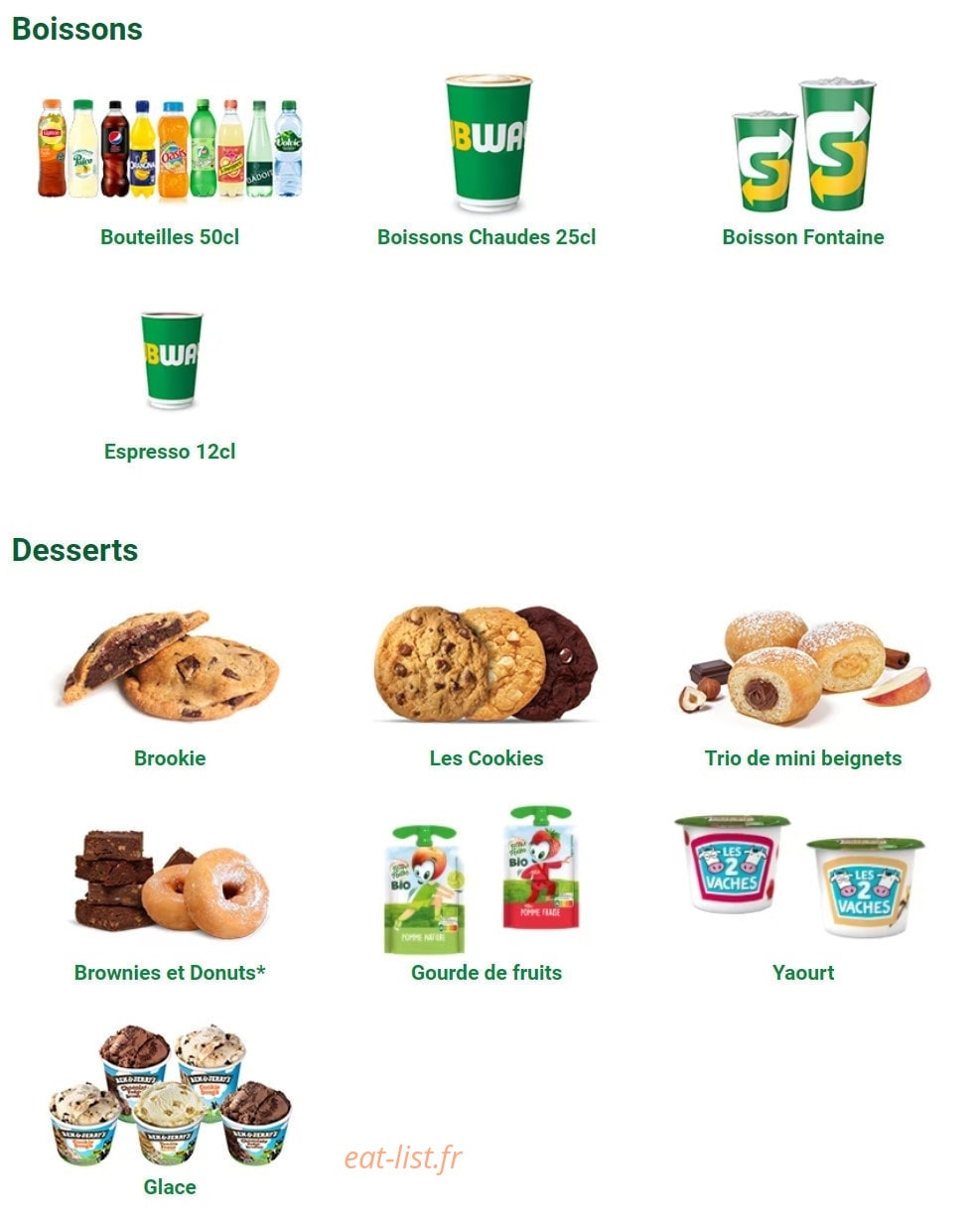 Subway — carte page 5