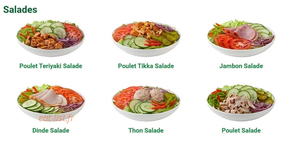 Subway — carte page 3