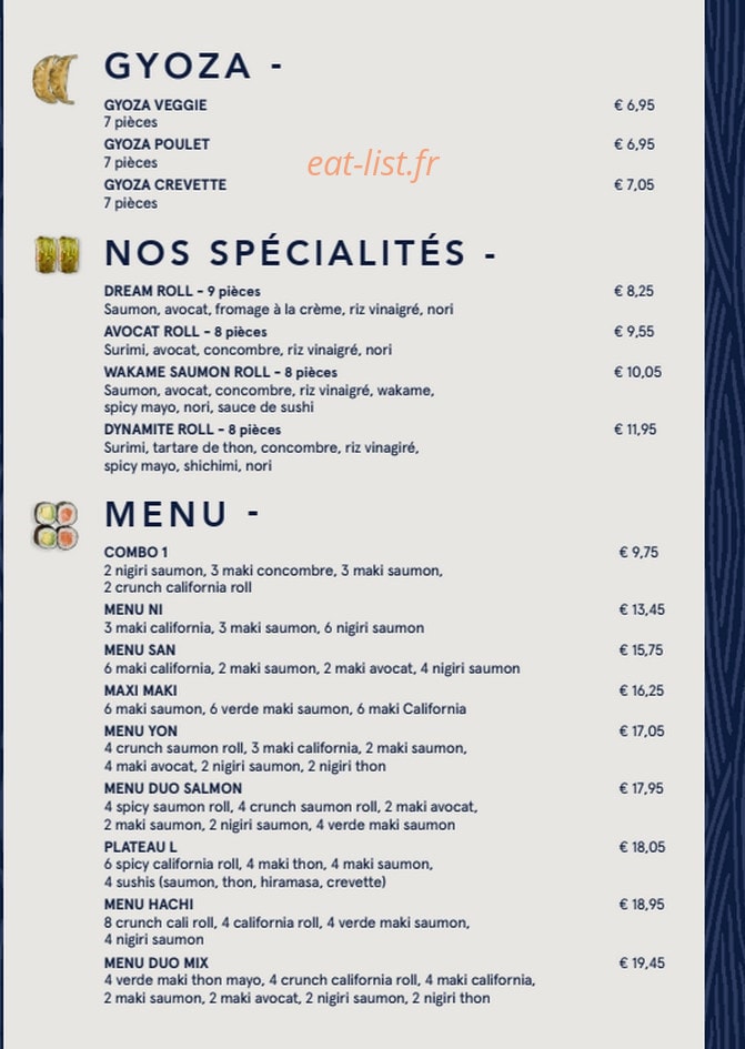 Sushi Daily — carte page 4