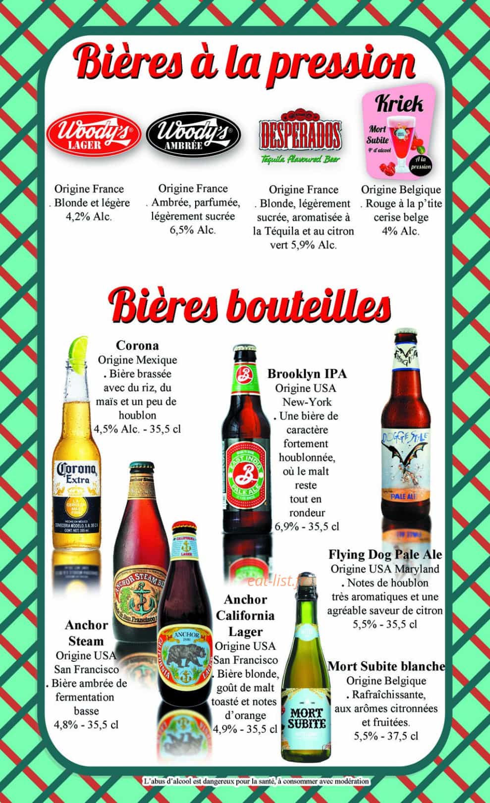 Woody's Diner — carte page 4