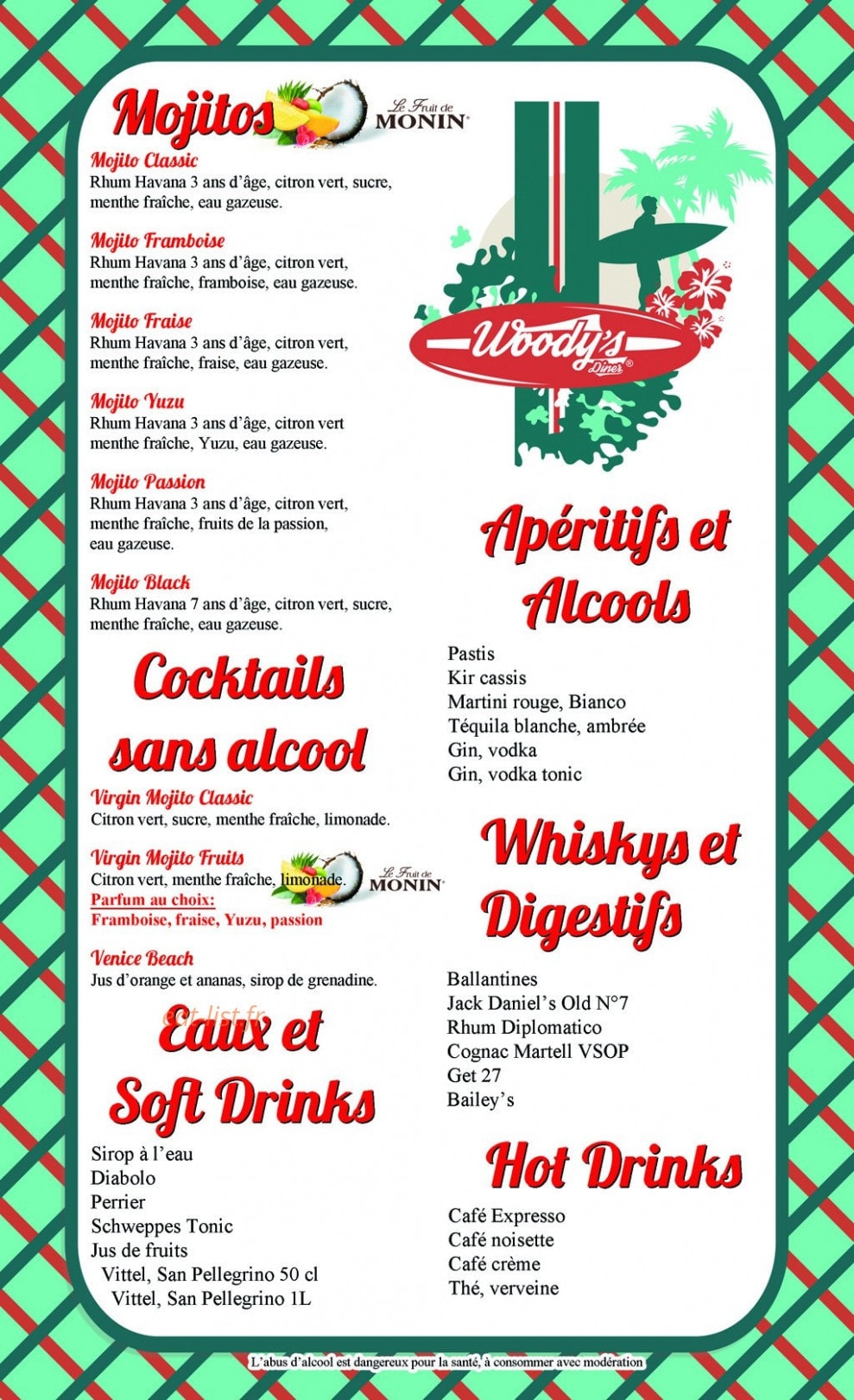 Woody's Diner — carte page 5