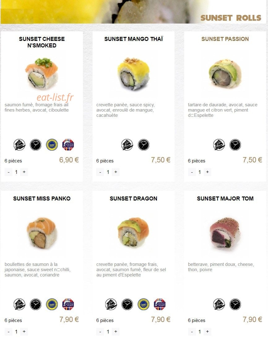 You Sushi — carte page 3