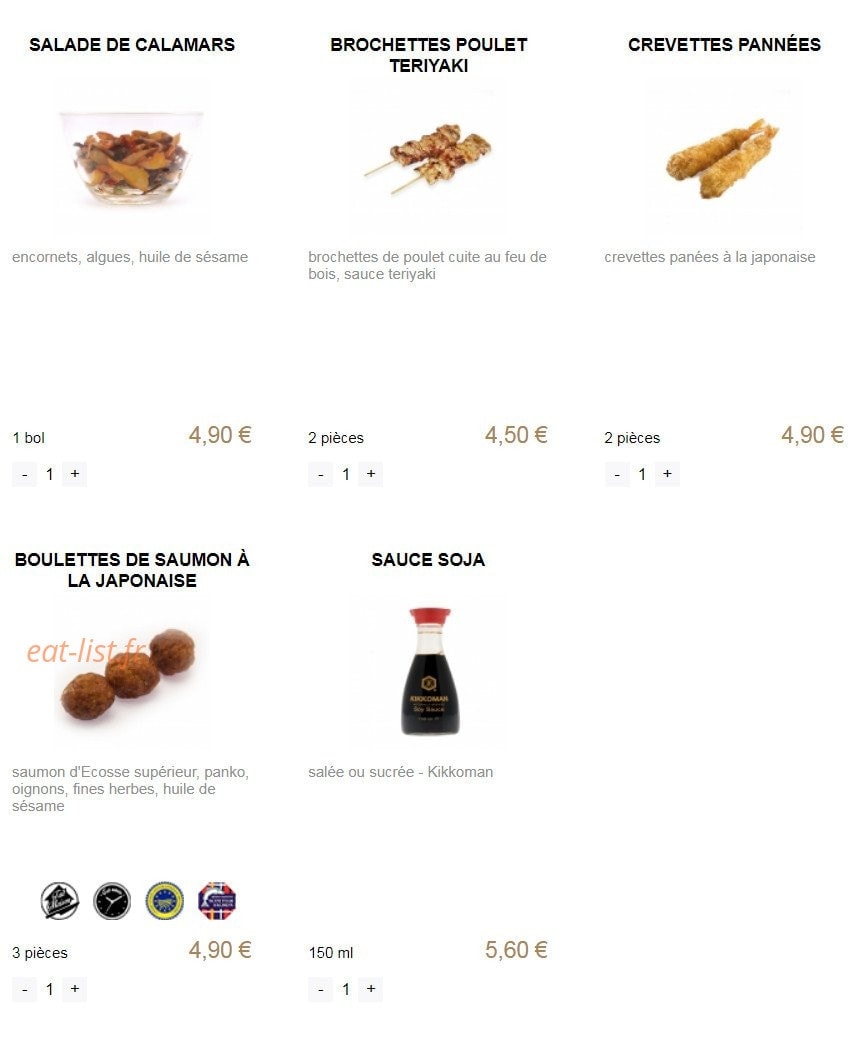 You Sushi — carte page 13