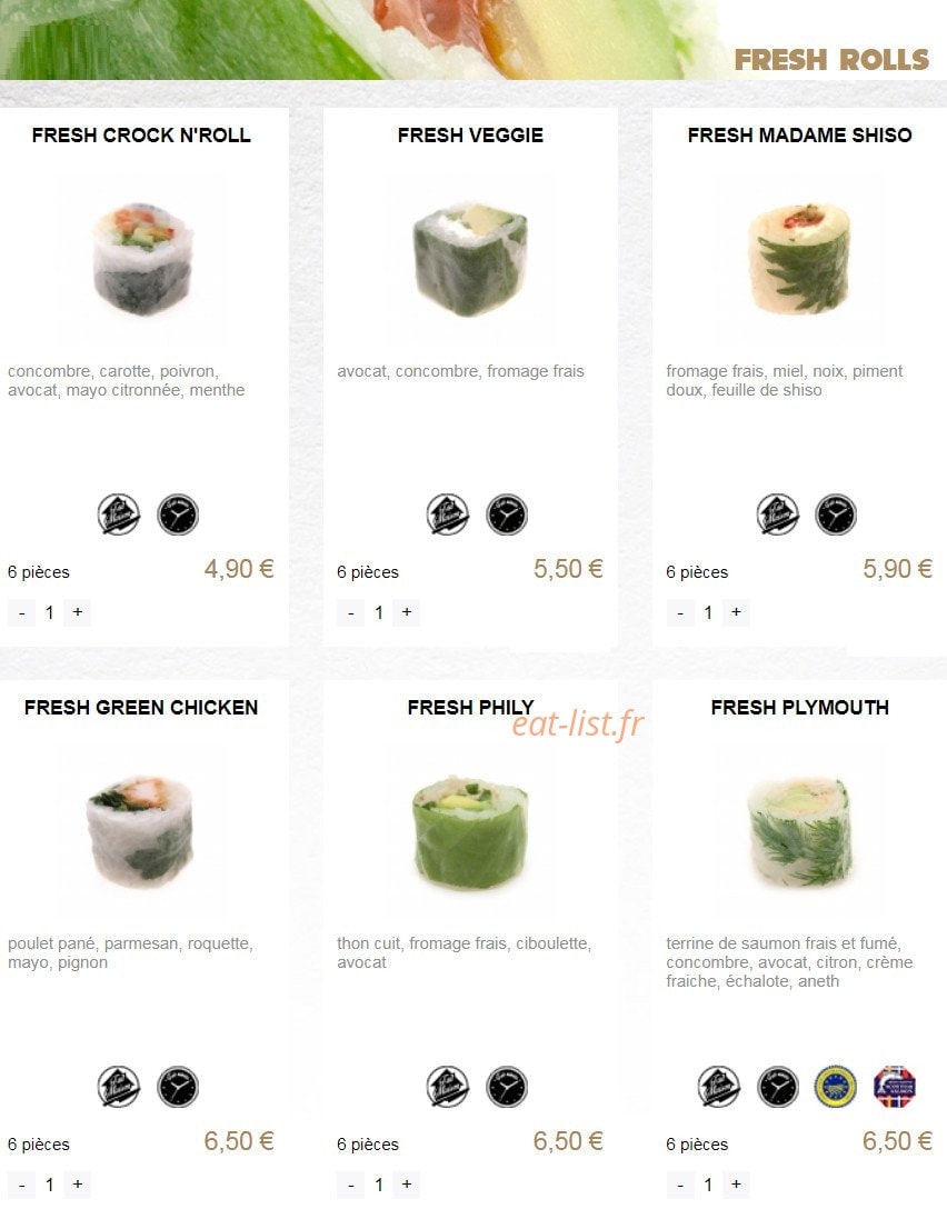 You Sushi — carte page 5
