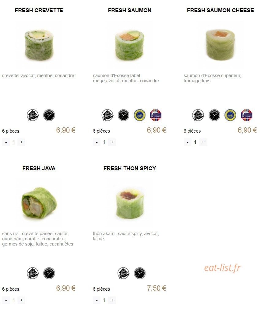 You Sushi — carte page 6