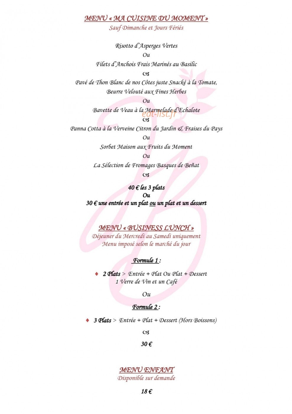 Les Jardins de Bakea — carte page 1