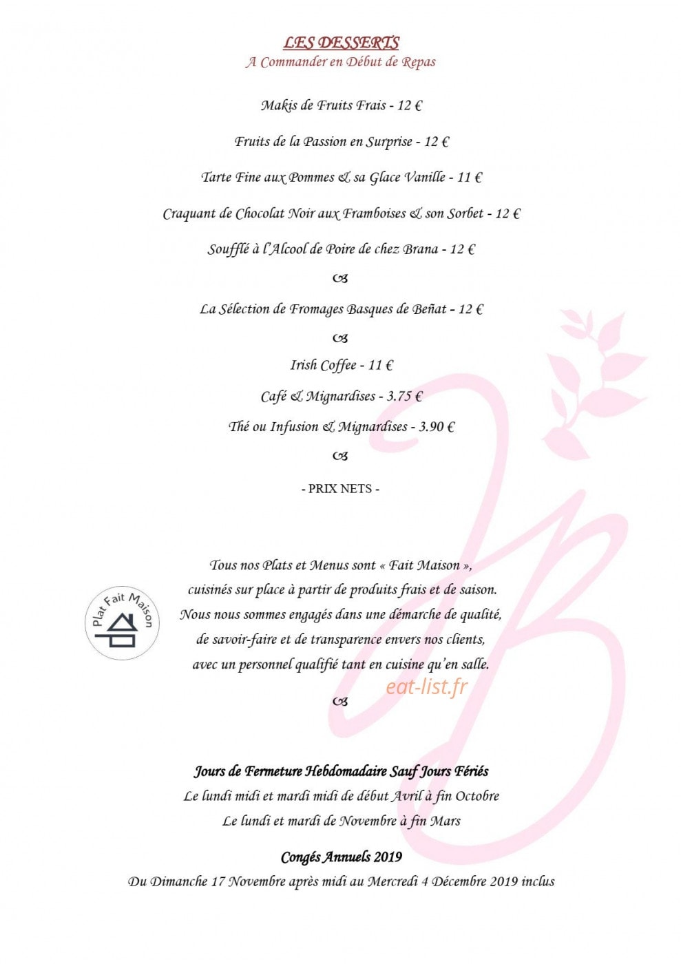 Les Jardins de Bakea — carte page 4