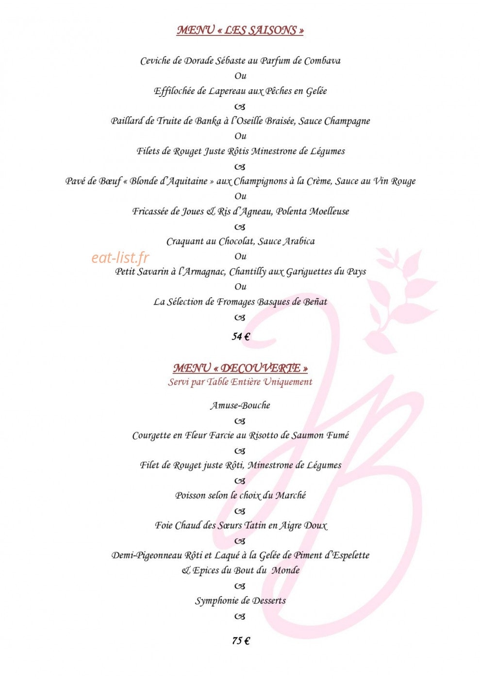 Les Jardins de Bakea — carte page 2