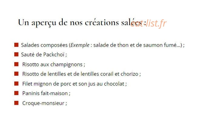 Au Bon Moment — carte page 2