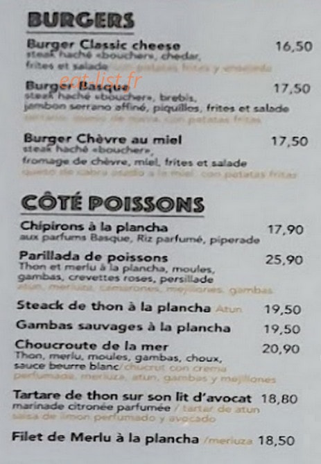 Côté Plage — carte page 2