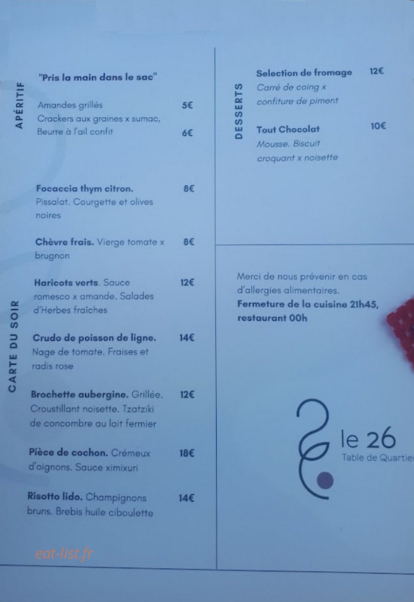 Le 26 — carte page 1