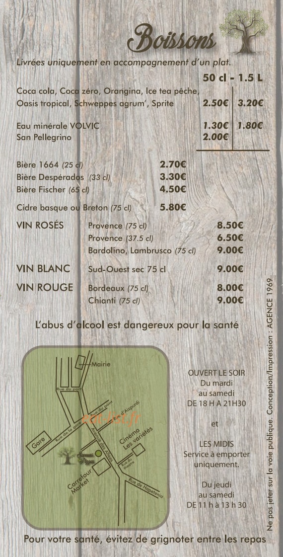 Saveurs Et Pizza — carte page 6