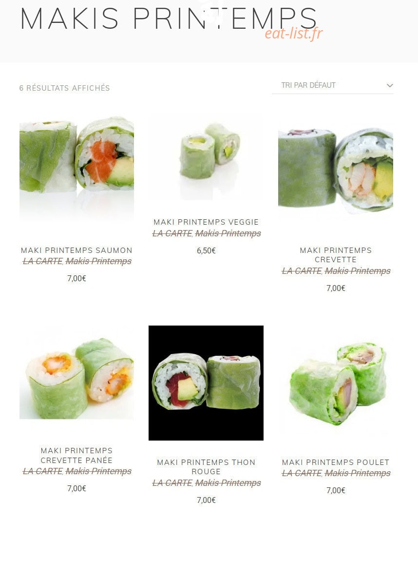 Sushi Moshi — carte page 4
