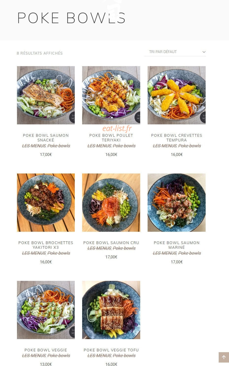 Sushi Moshi — carte page 11