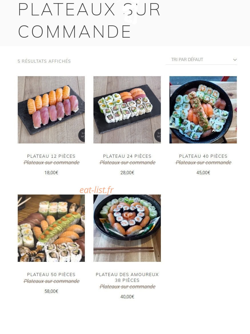 Sushi Moshi — carte page 8