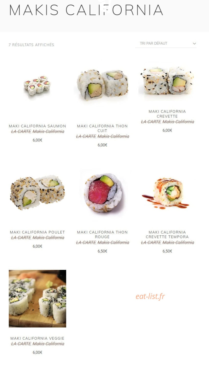 Sushi Moshi — carte page 3