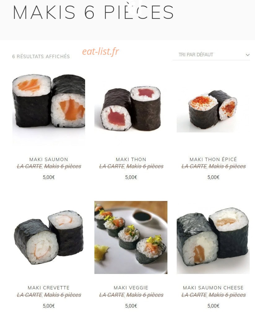 Sushi Moshi — carte page 2