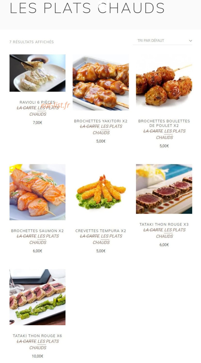 Sushi Moshi — carte page 7