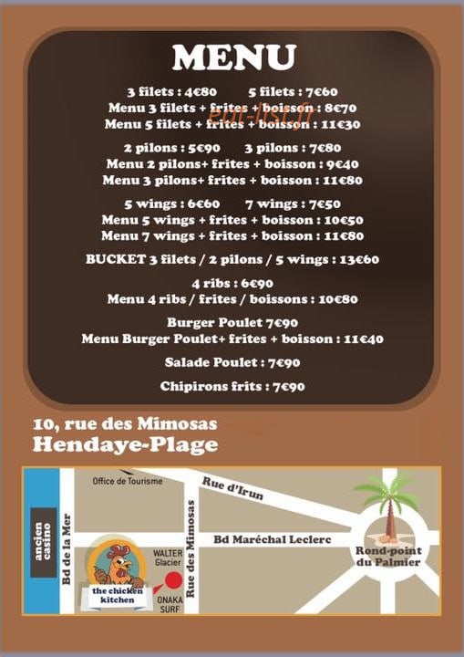 The Chicken Kitchen — carte page 2