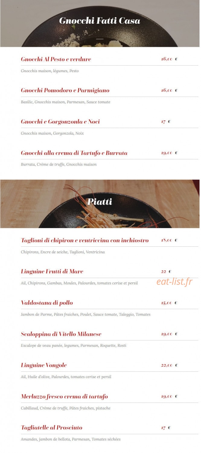 Trattoria Della Nonna — carte page 3