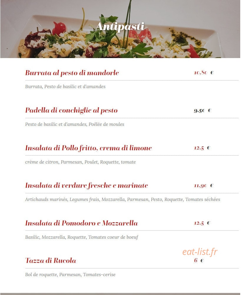 Trattoria Della Nonna — carte page 2