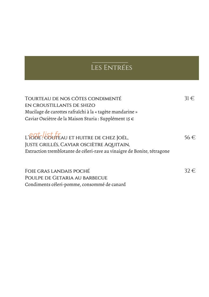 Auberge Ostape — carte page 4