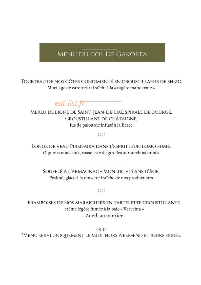 Auberge Ostape — carte page 12