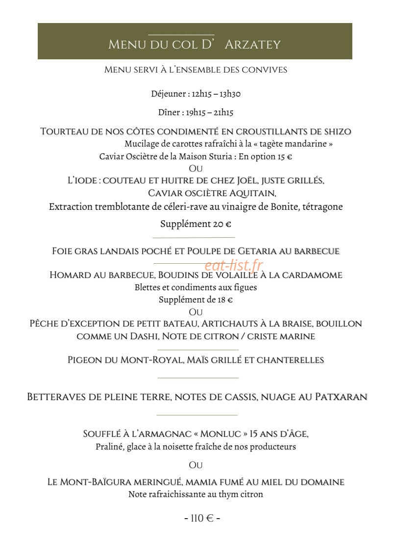 Auberge Ostape — carte page 10