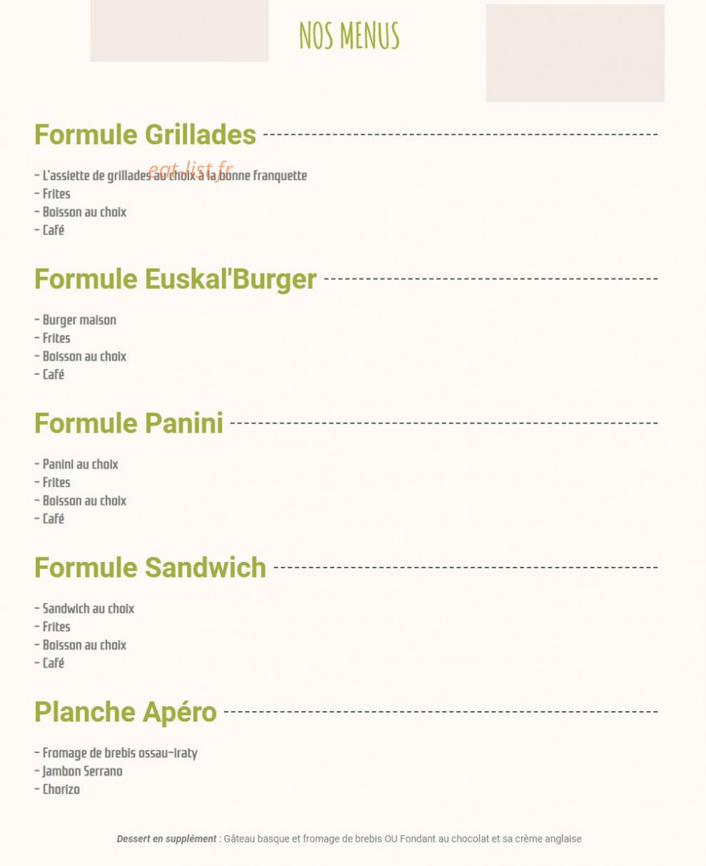 L’Arte’kafe — carte page 1