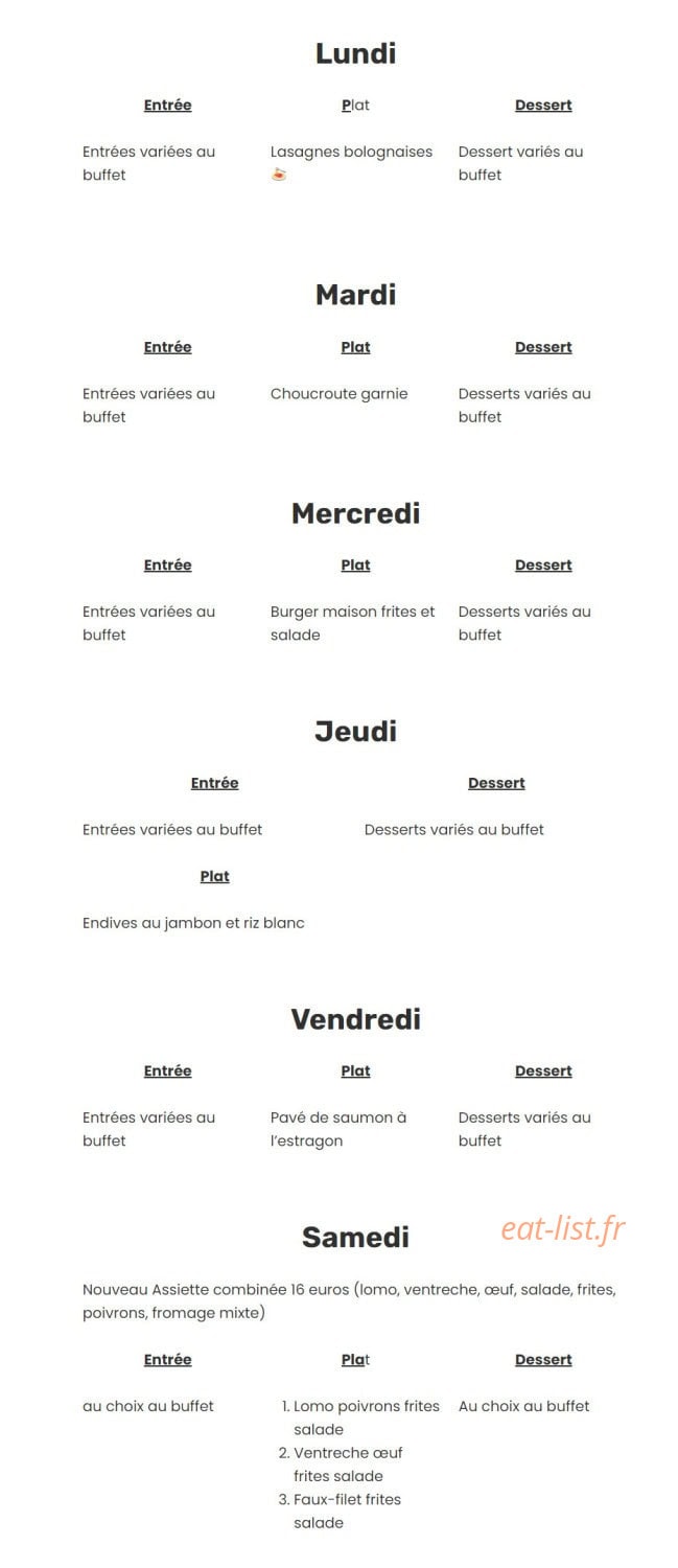 Les Petits Gourmands — carte page 4