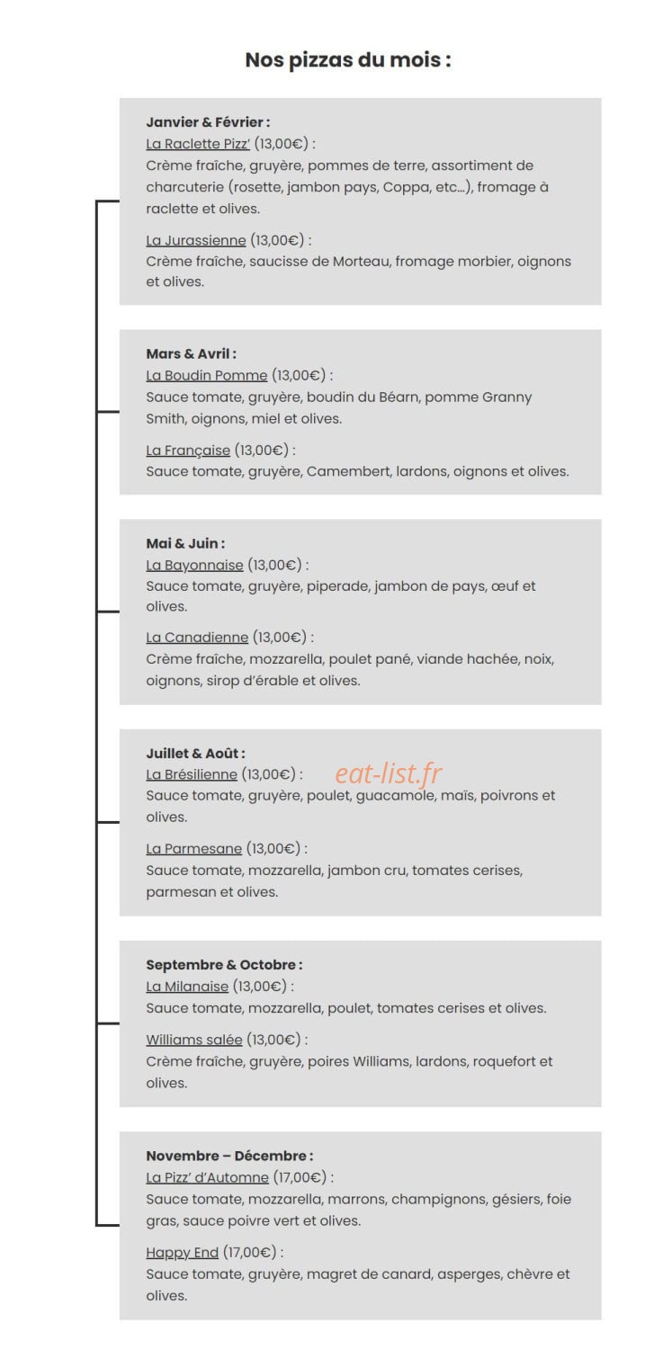 Les Petits Gourmands — carte page 3