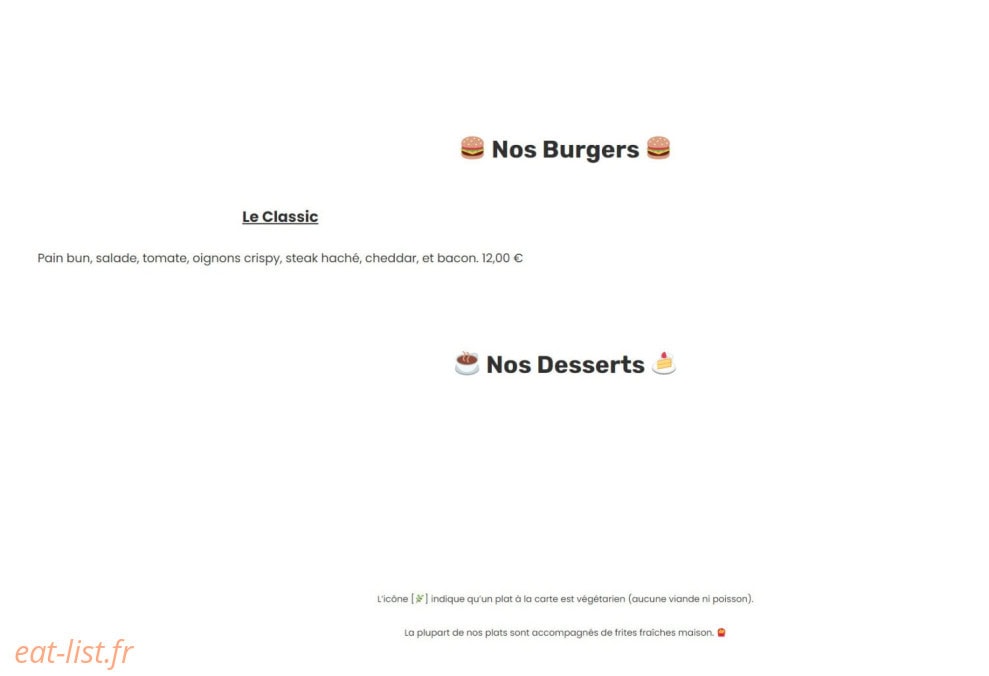 Les Petits Gourmands — carte page 6
