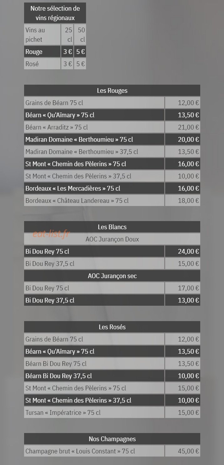 Le Bienvenu — carte page 4