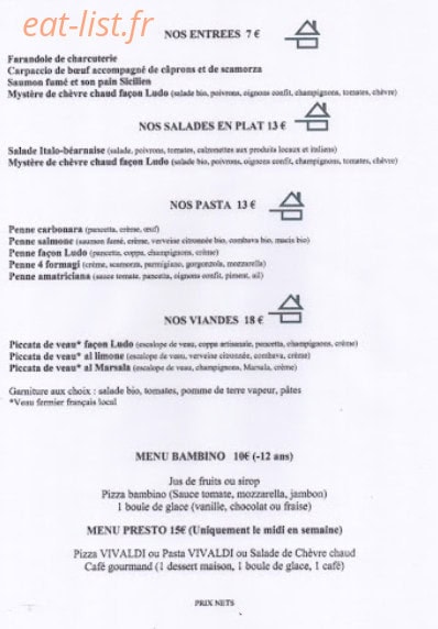 Chez Ludo — carte page 1
