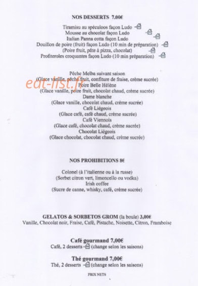 Chez Ludo — carte page 2