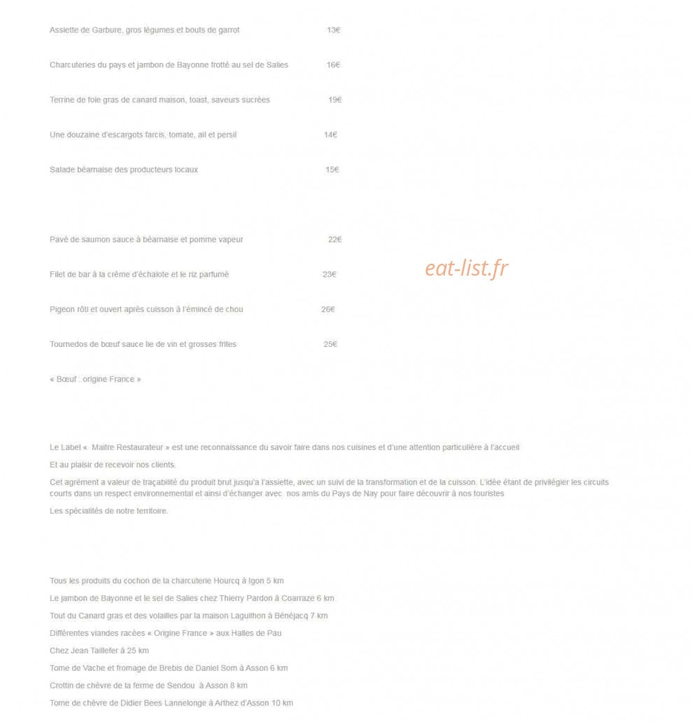 Le Vieux Logis — carte page 2