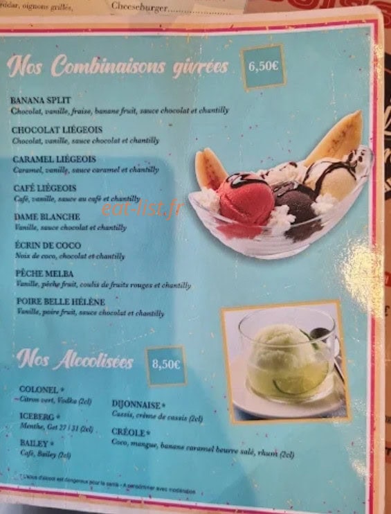 Carte et menu de Histoire sans faim à Nay Bourdettes — Combinaisons givrées, alcoolisées