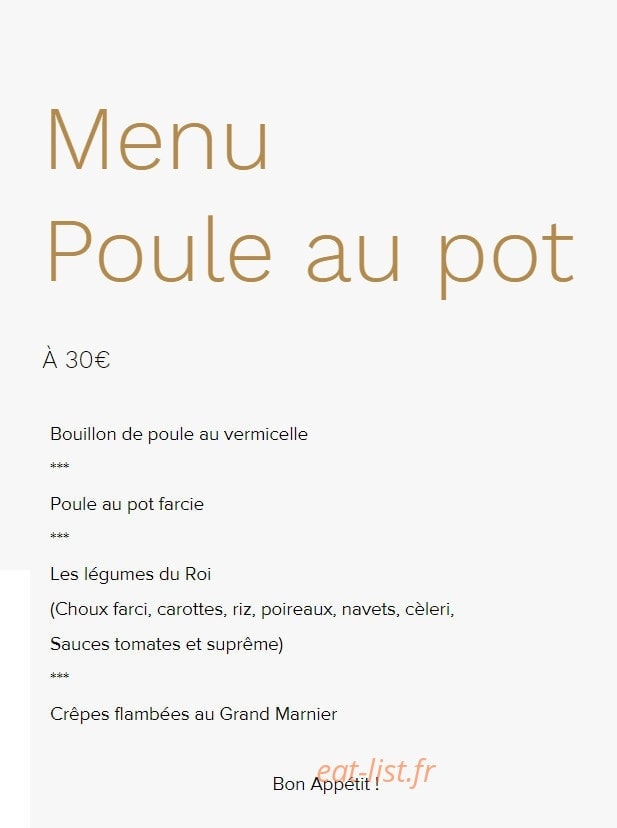 Auberge Chez Lazare — carte page 1
