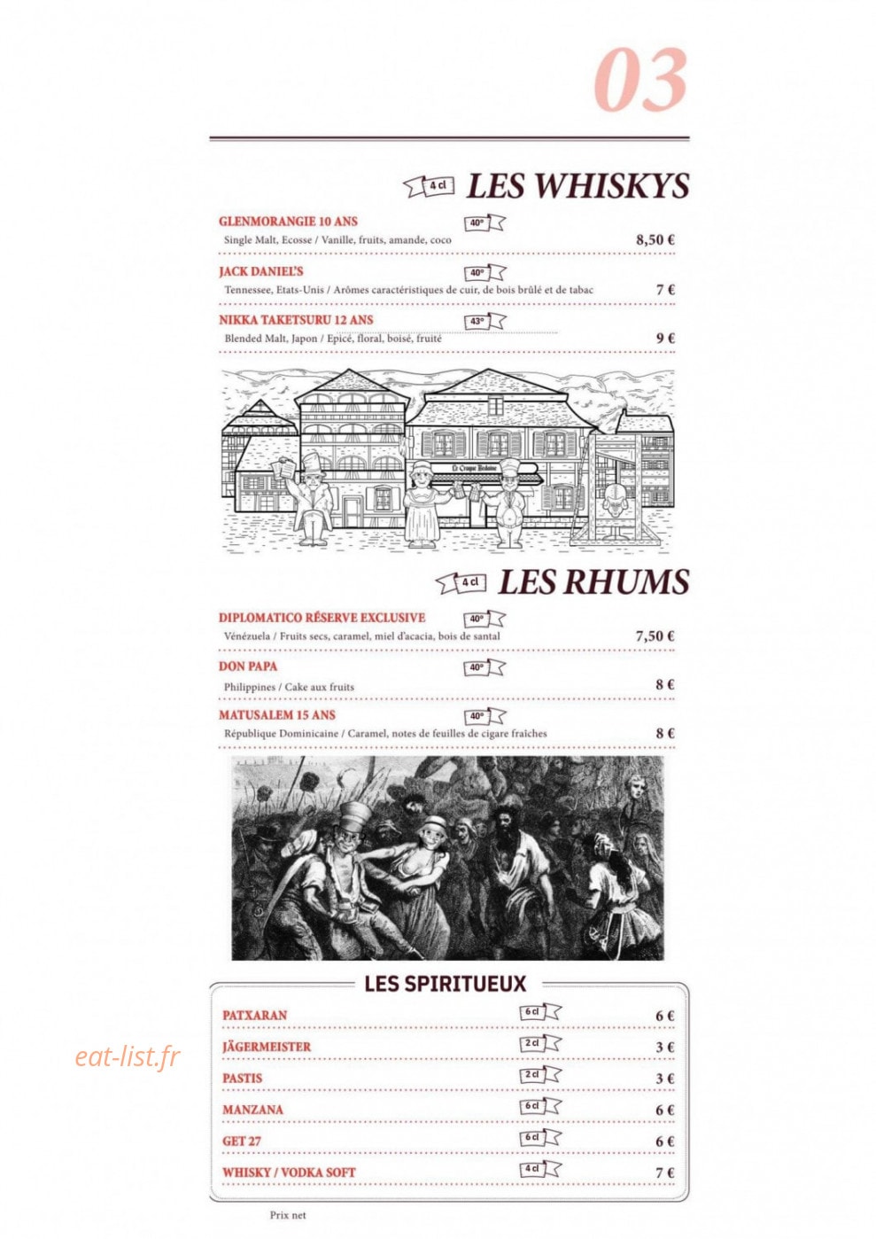 Le Croque Bedaine — carte page 4