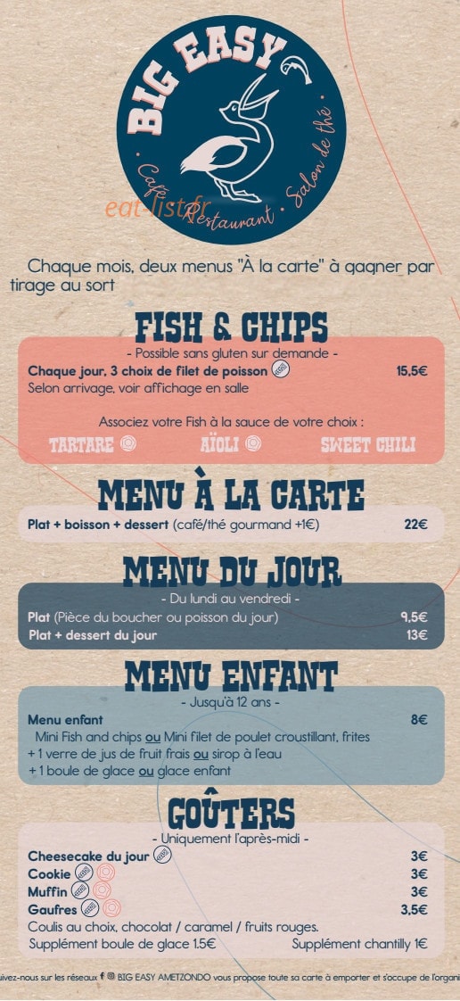 Big Easy Ametzondo — carte page 2