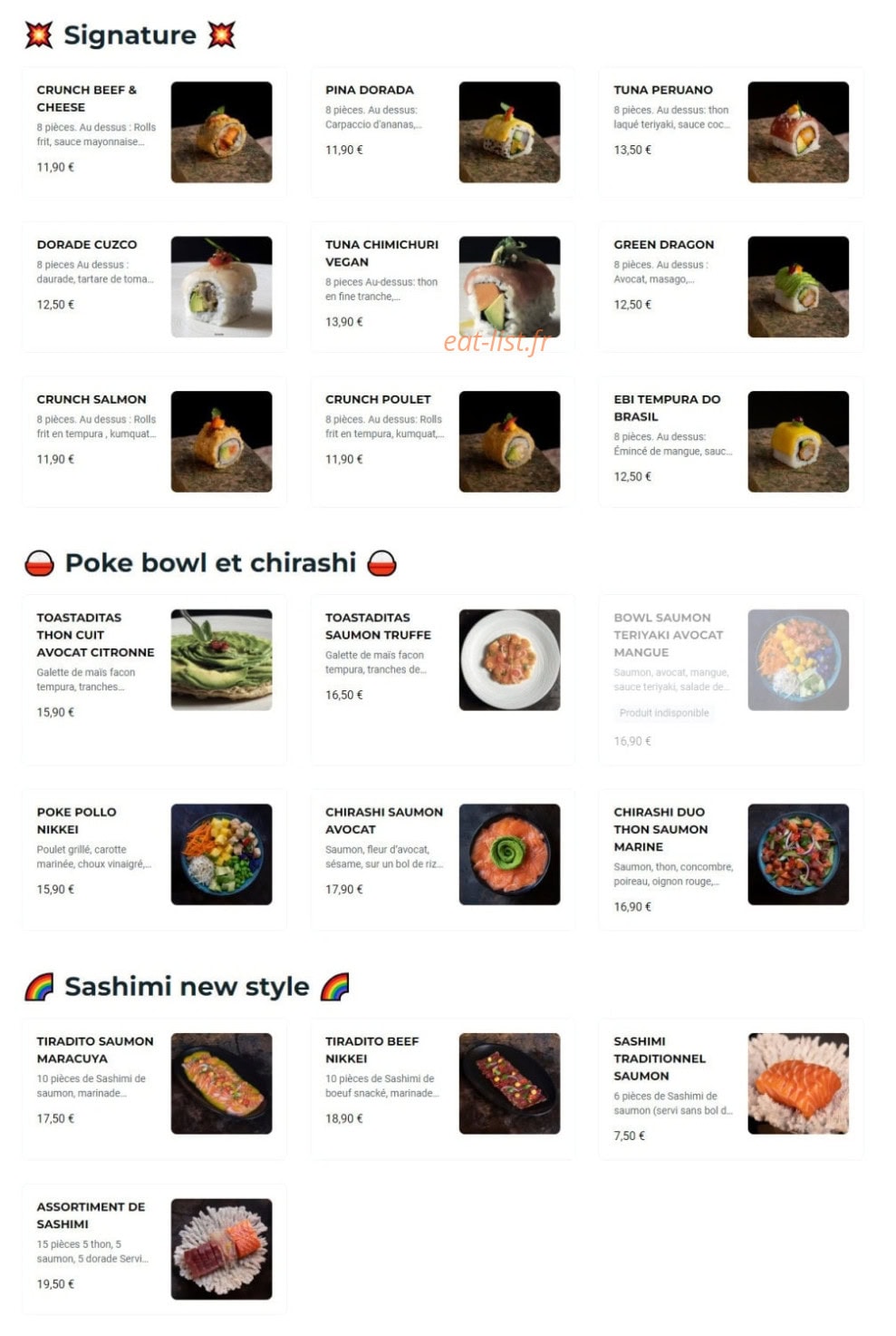 NKI sushi — carte page 4