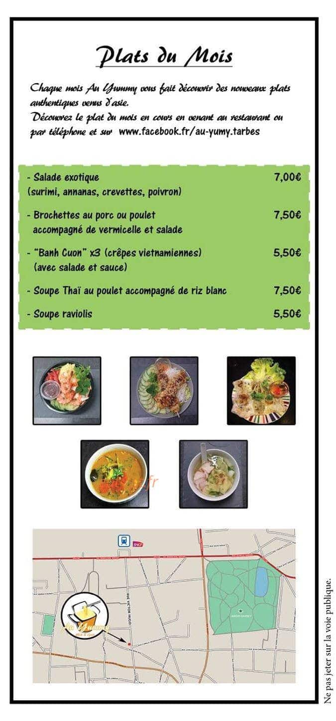 Au Yummy — carte page 6
