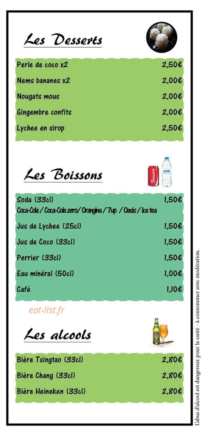 Au Yummy — carte page 5