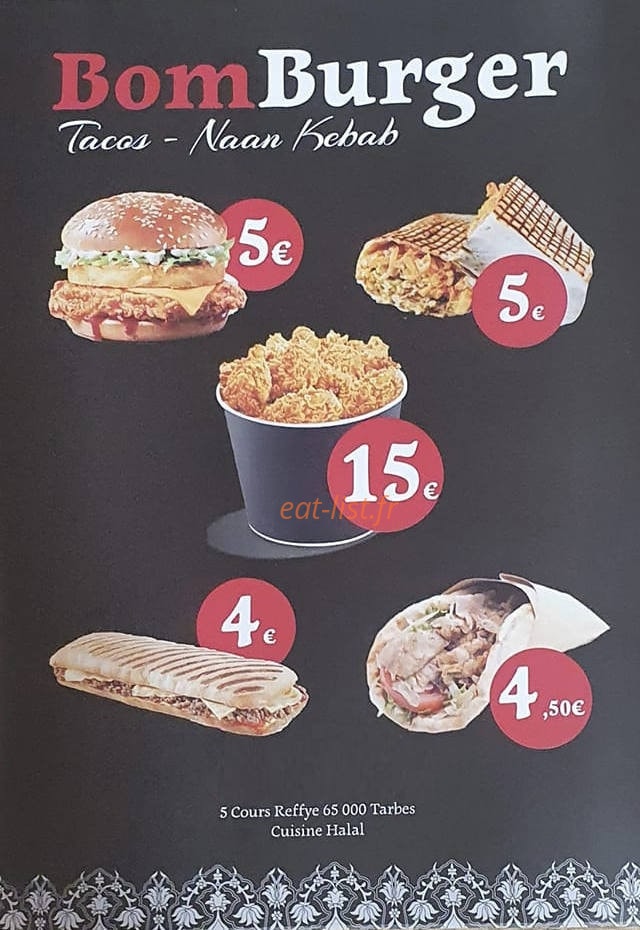 Bombay & BomBurger — carte page 1