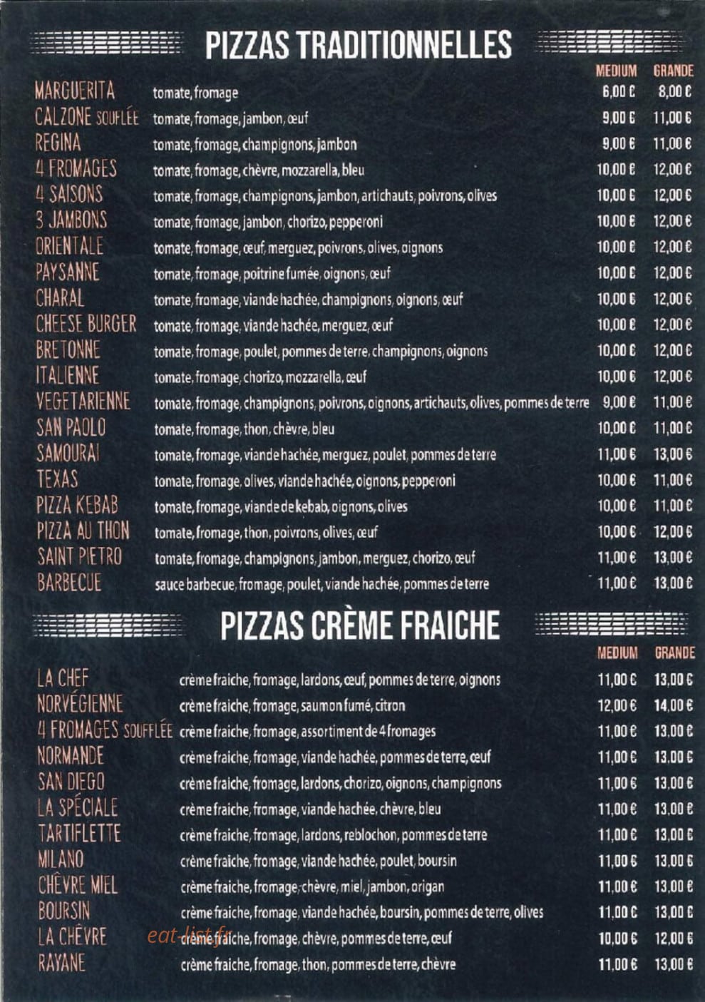 Bonne Pizza & bon burger — carte page 2