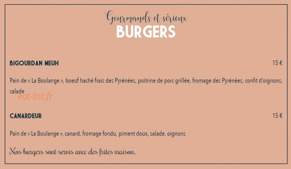 Chez Marcel — carte page 4