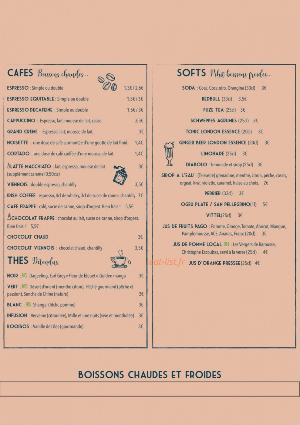 Chez Marcel — carte page 9