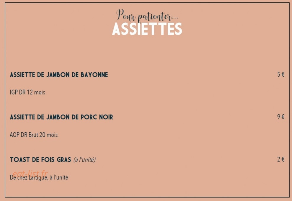 Chez Marcel — carte page 5