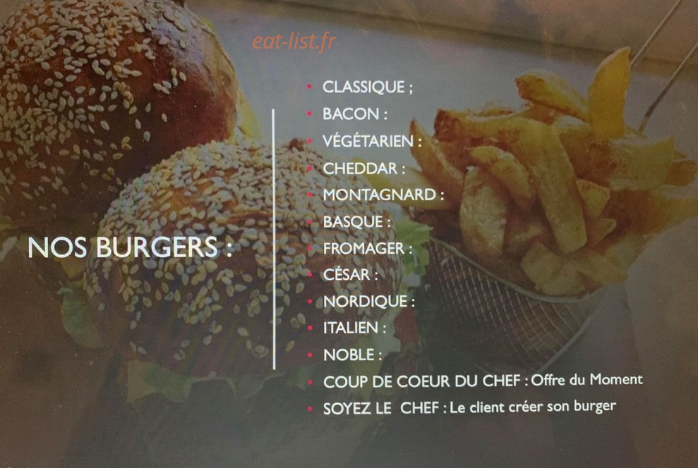 L'Atelier Du Burger — carte page 2