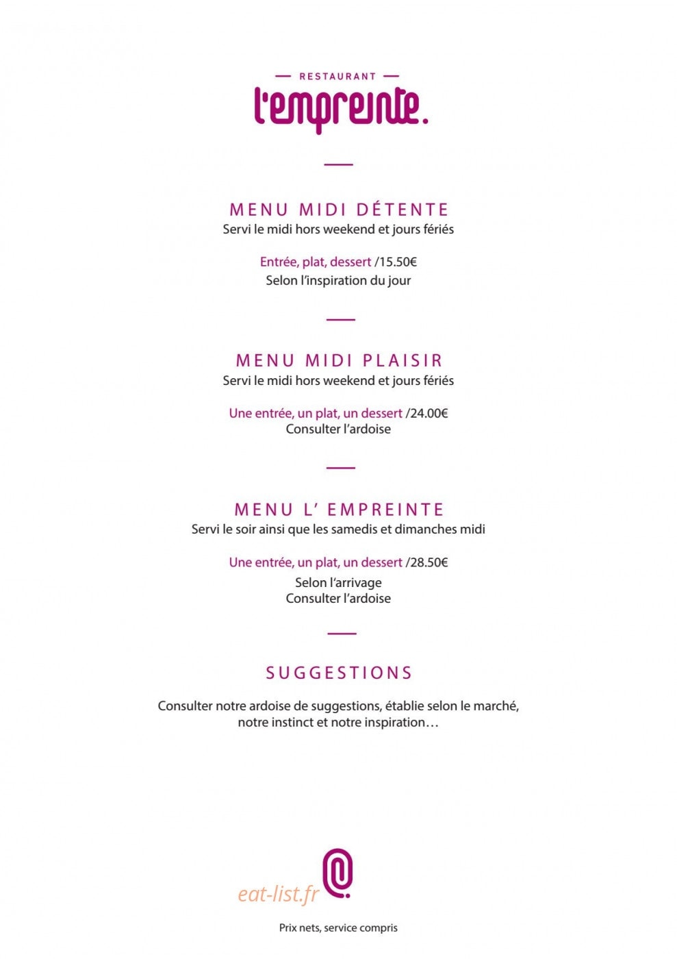 L'empreinte — carte page 2